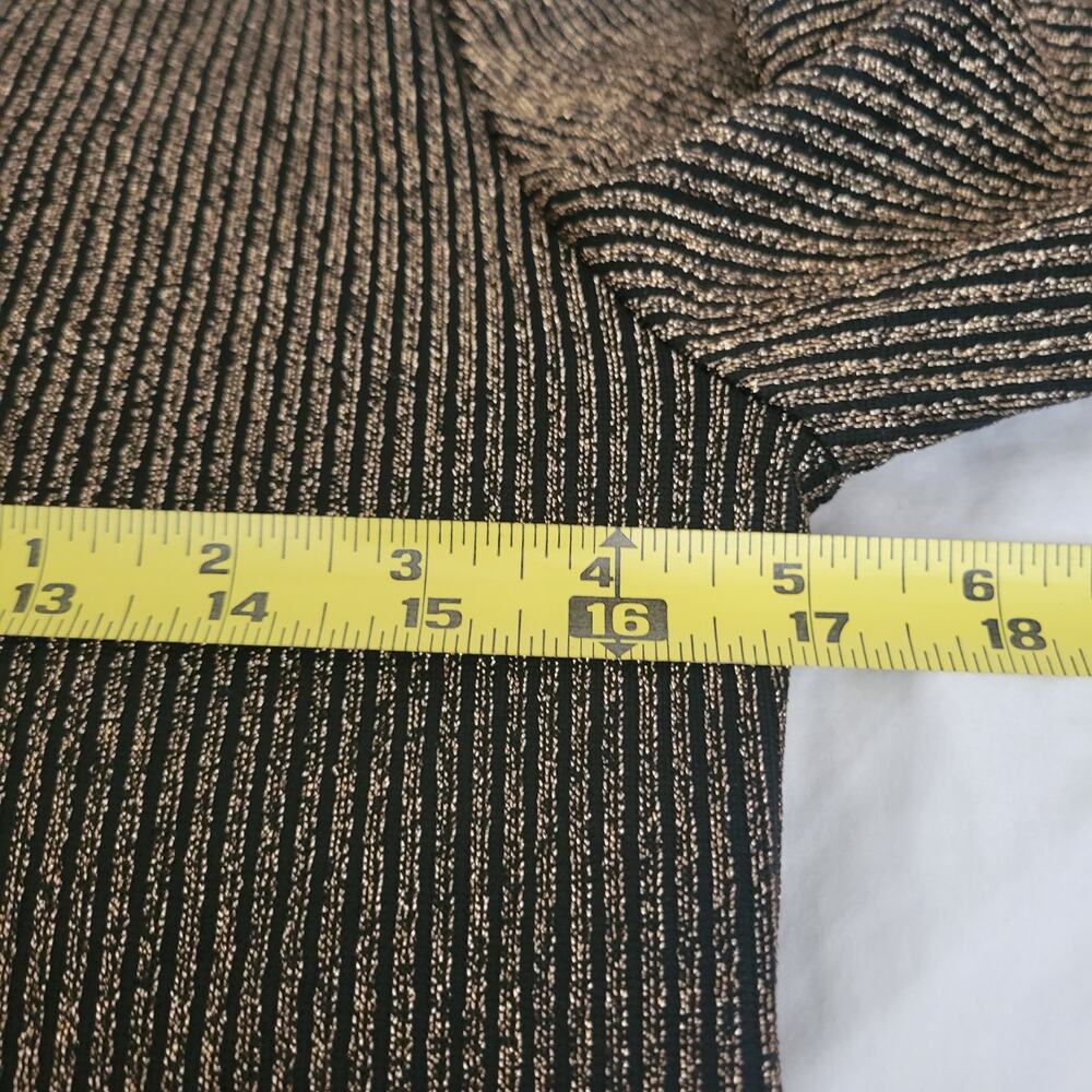 Rewind‎ Dress Size XL Black and Shiny Gold striped Front Cut Out Good Condition - Picture 6 of 8